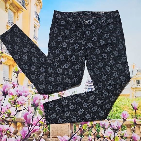 Banana Republic‎ Floral Skinny Jeans Size 27 - Picture 1 of 5